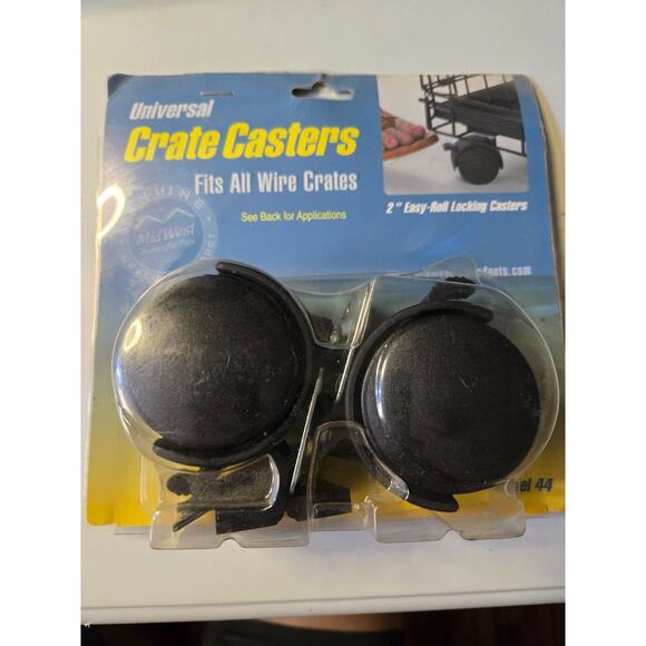 MidWest Homes for Pets Universal Crate Casters, 2 count, Black‎ - Picture 1 of 3